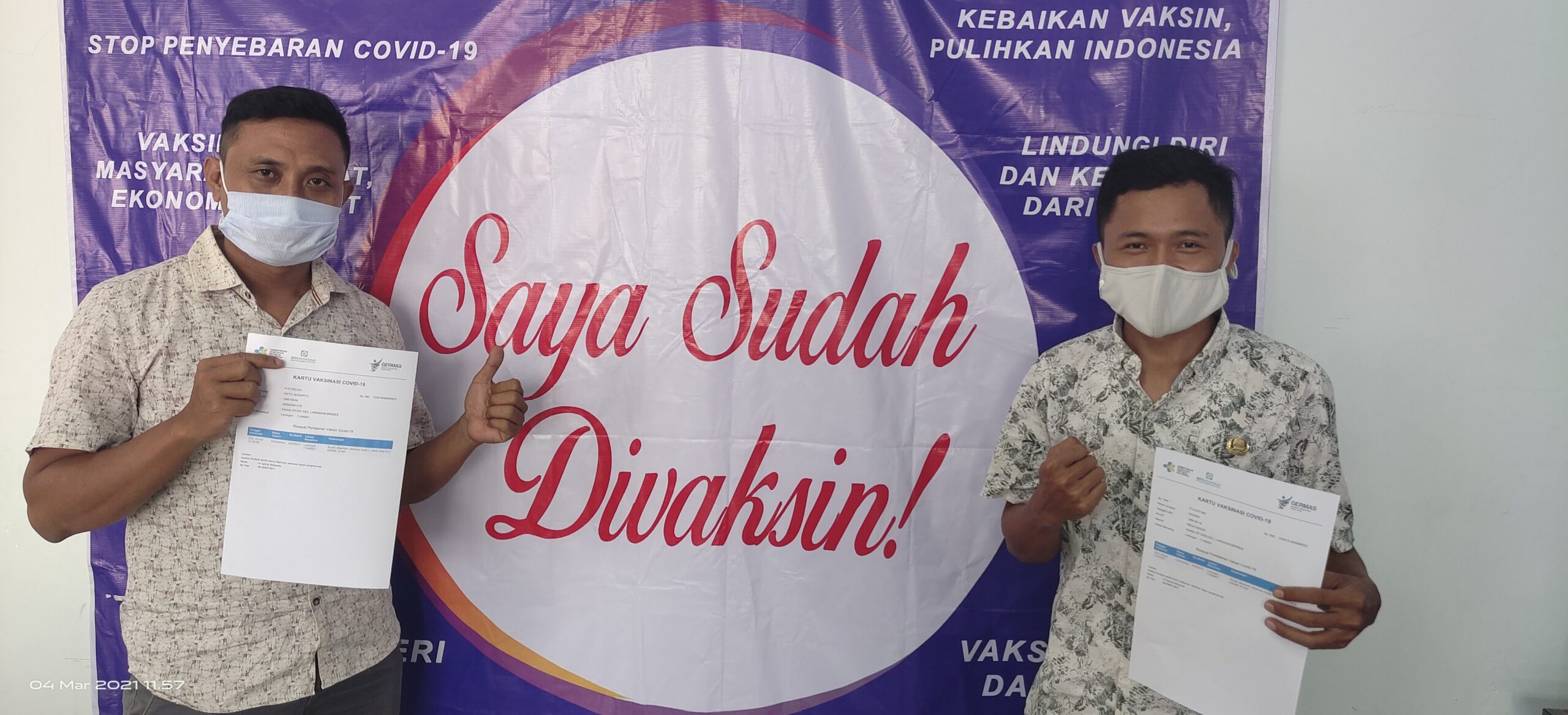 Pemberian Vaksin Tahap I Bagi Perangakat Desa